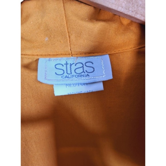 Vintage 80s Cropped Mustard Yellow Power Jacket Women Medium - Picture 6 of 9